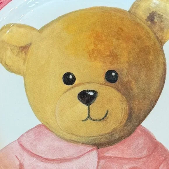 2 Vintage Italian Alimenti Teddy bear 8" plates - Picture 3 of 13